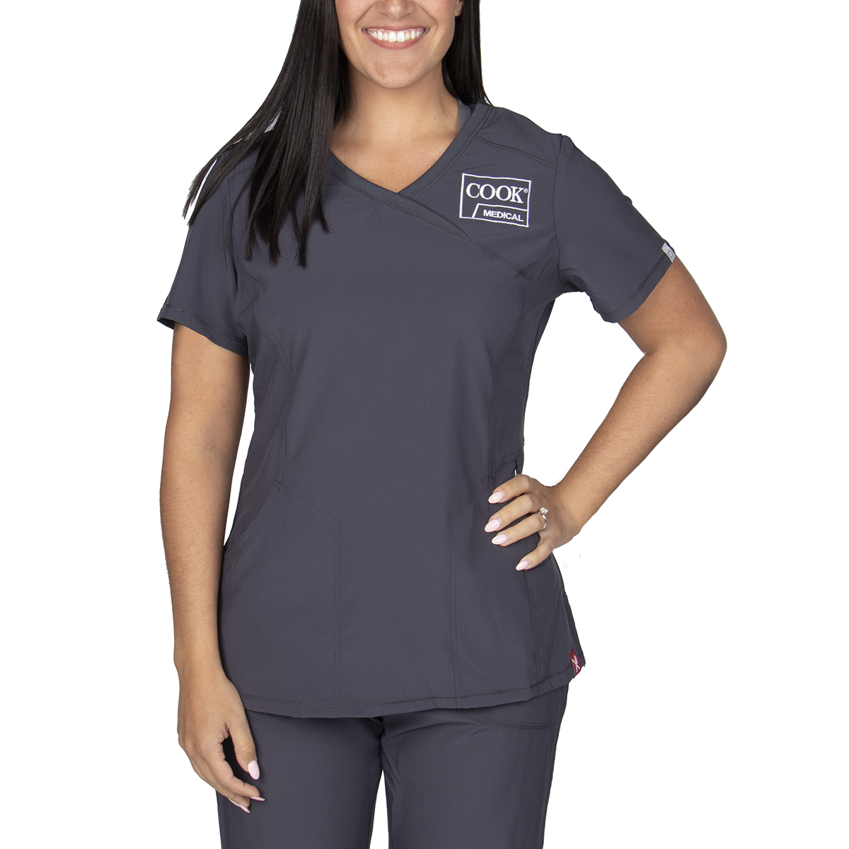 Women's Mock Wrap Scrub Top