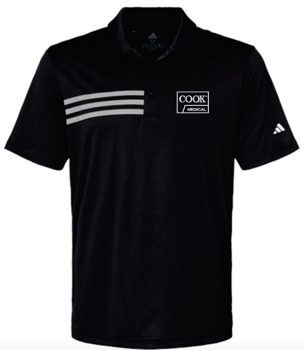 Adidas-3 Stripe Chest Polo